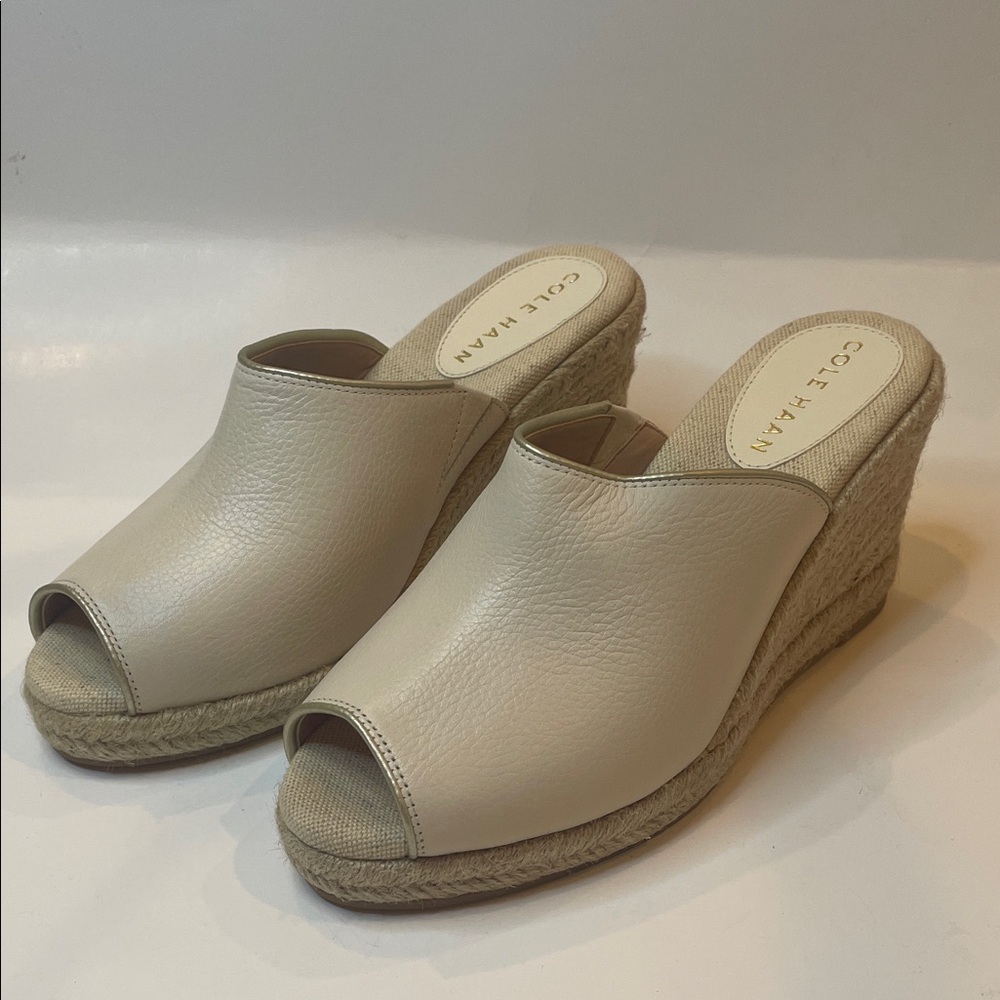 Cole Haan Cloudfeel Southcrest Espadrille Mule Wedges Size 7.5